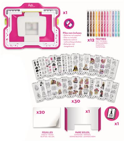 Kreatív készségfejlesztő rajzkészlet, MAPED CREATIV "Lumi Board Barbie"